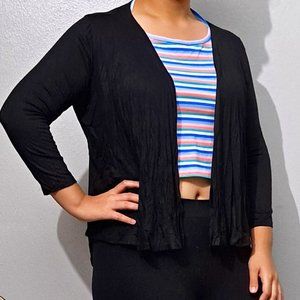 POLIANA LIGHTWEIGHT BLACK CARDIGAN